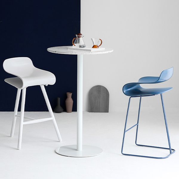 Square and Round  Pedestal Bar Table Modern Outdoor Stone Bar Table