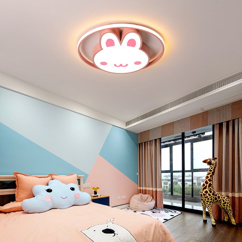 Lovely Rabbit LED Ceiling Lights Simplicity Style Bedroom Kid's Room Flush-mount Lamp