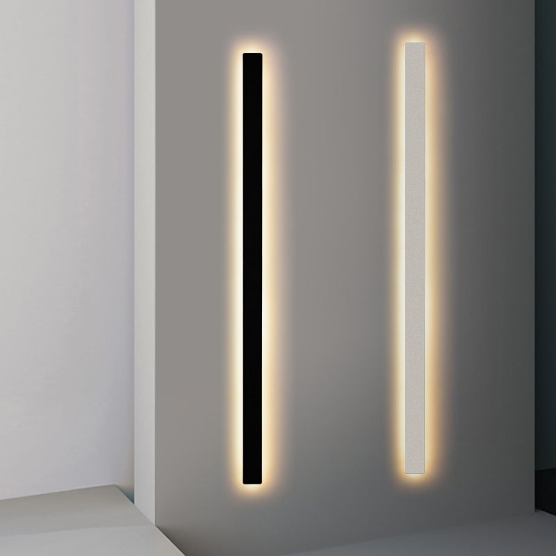 Estilo moderno de estilo minimalista de montaje lineal montura de pared de metal de pared de pared de pared lámpara para sala de estar