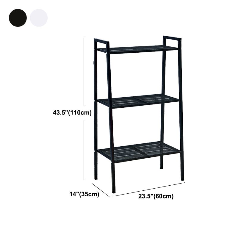 Ladder Bookshelf Metal Contemporary Open Bookcase for Home Office