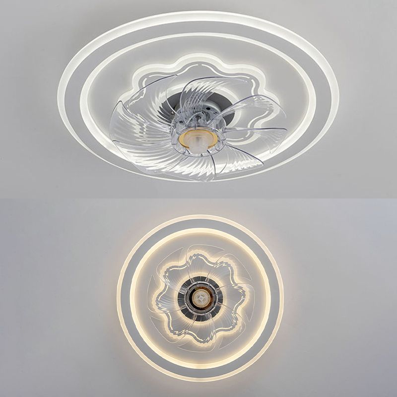 Weißer runde LED -LED -Leuchten nordische Acryl -Halbblöcke Deckenlampe für Esszimmer