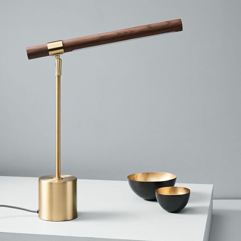Lámpara de mesa lineal de estilo moderno lámpara de mesita de noche de 1 luces