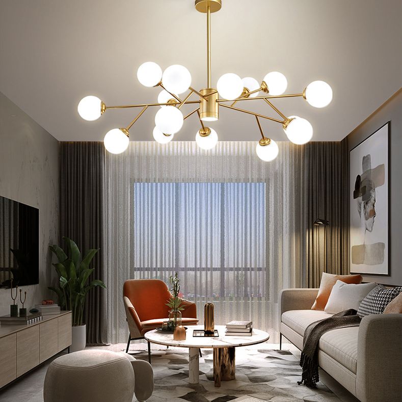 Palline di vetro lampadario a sospensione a sospensione Light Impiccomello per soggiorno per soggiorno
