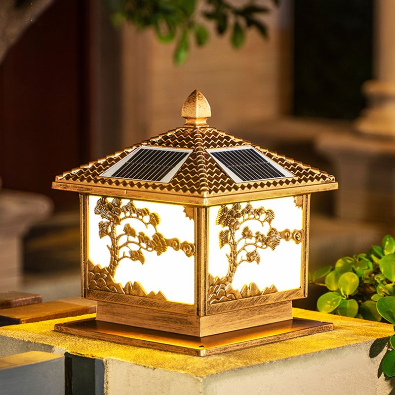 Modern Creative LED Solar Lighting Fixture with Acrylic Shade for Garden