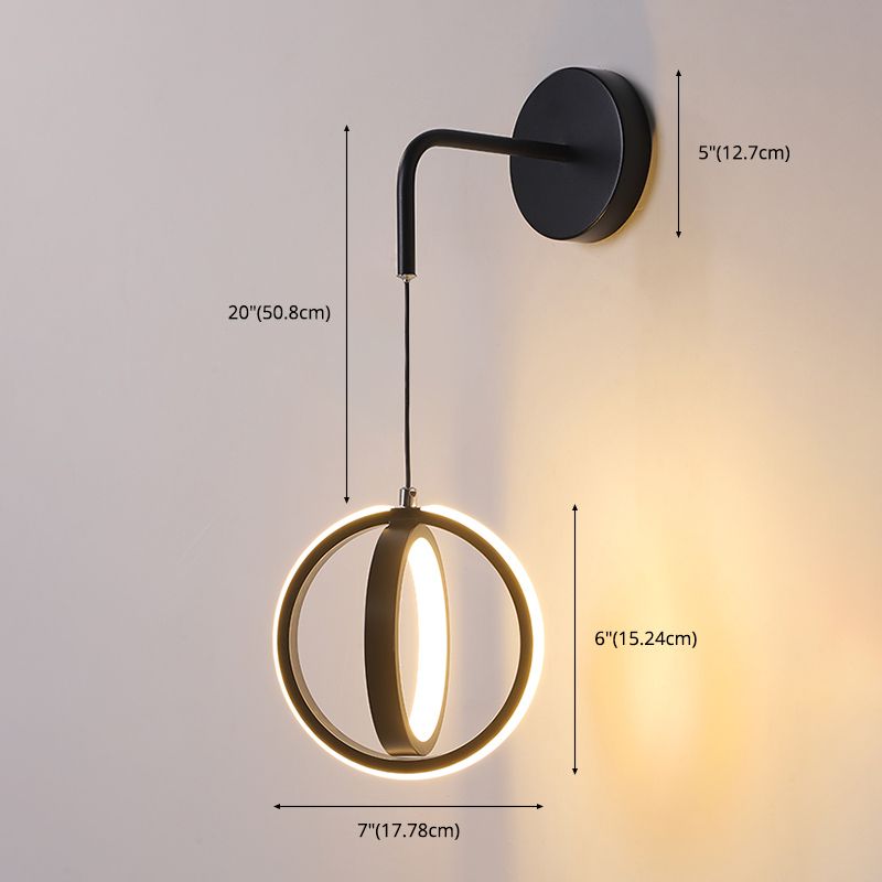 Luce contemporanea a 2 luci a 2 luci a parete a parete montata per la camera da letto