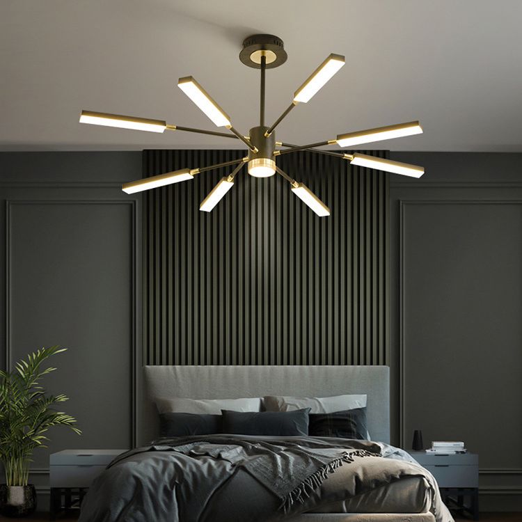 Metal Starburst Hanging Light Fixture Minimalist Style LED Suspended Lighting Fixture