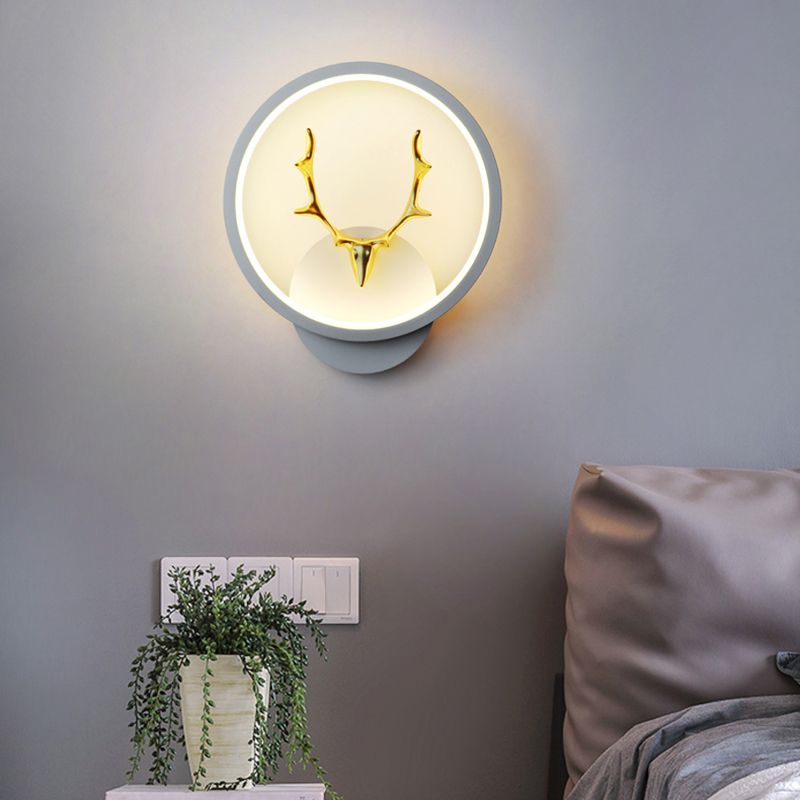 Line Shape Sconce Light Fixture Led Antler Wall Light Fixture for Bedroom