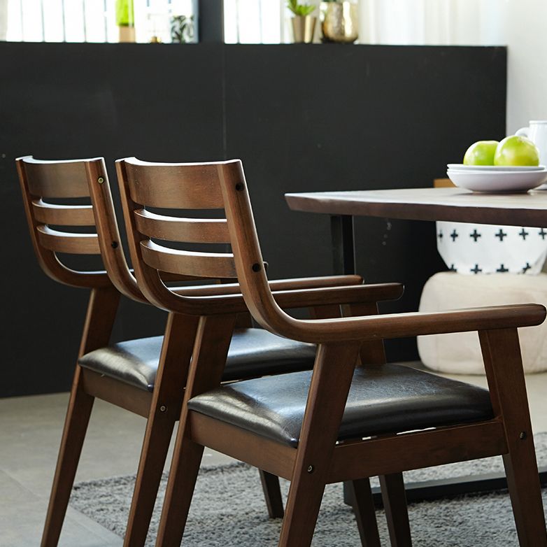 Chaise de salle à manger traditionnelle en bois massif, chaise latérale à dossier en échelle pour usage domestique