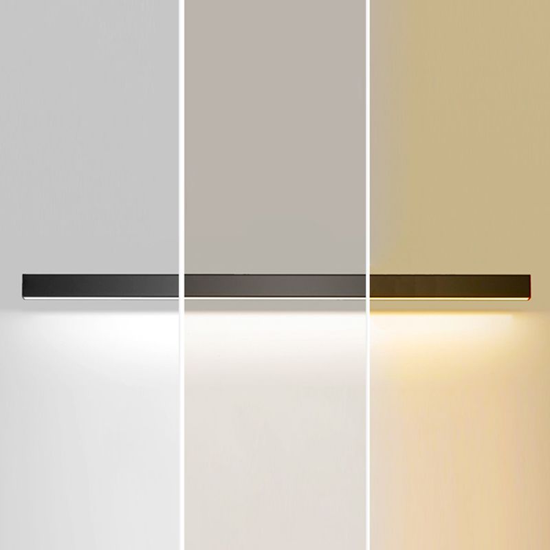 Rectangle moderne LED ISLAND lampe à tête de la lampe de restaurant à tête avec une teinte acrylique