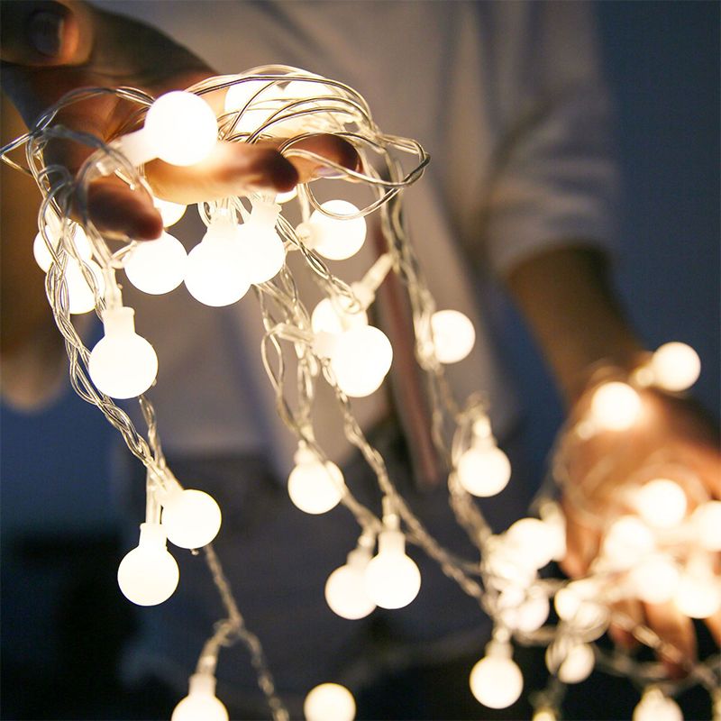 Modern Creative LED String Lights Copper Line Decorative Lamp with Plastic Shade