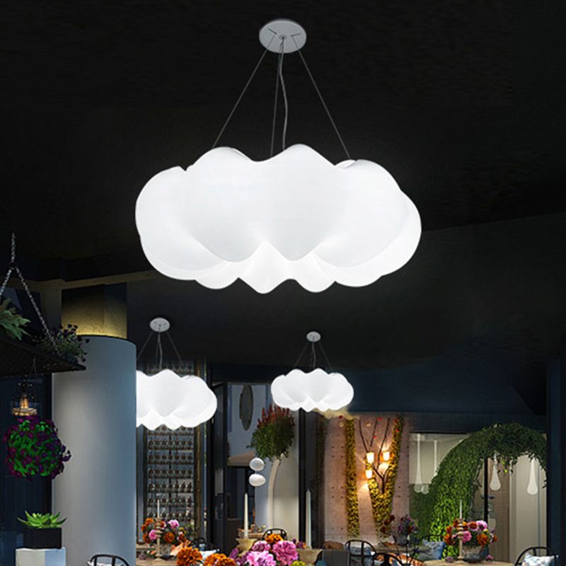 Cloud Bistro lampada a ciondolo in plastica Minimalista Minimalista LED integrato A sostenere il soffitto in bianco