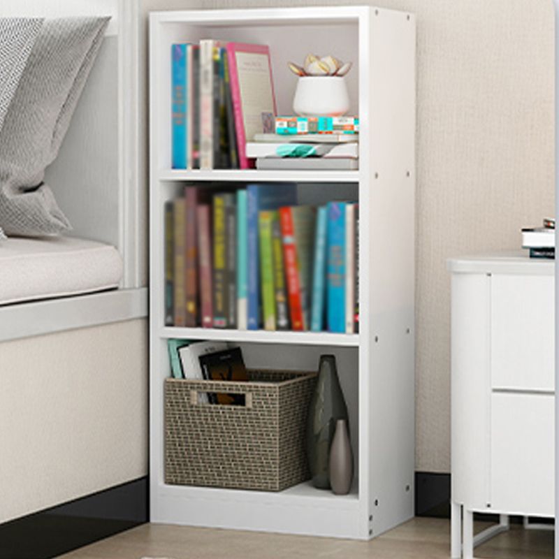 White and Natural Standard Bookshelf Manufactured Wood Bookshelf for Home