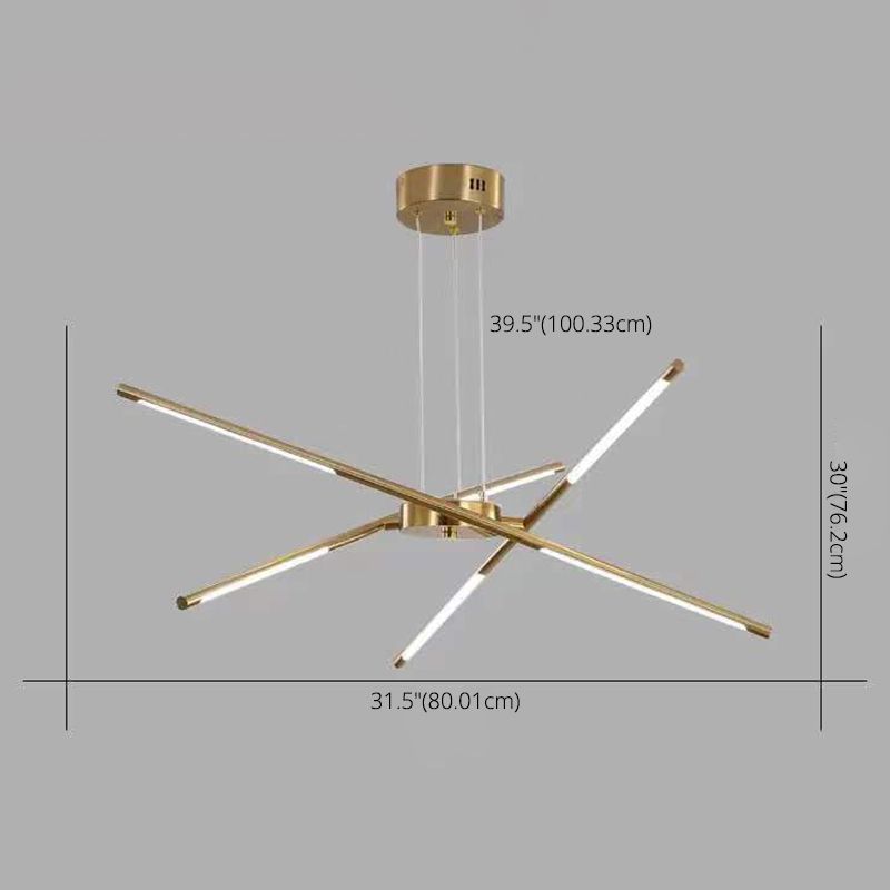Simplicità contemporanea Sputnik Luci lampadari Luci a soffitto a sospensione in metallo per soggiorno