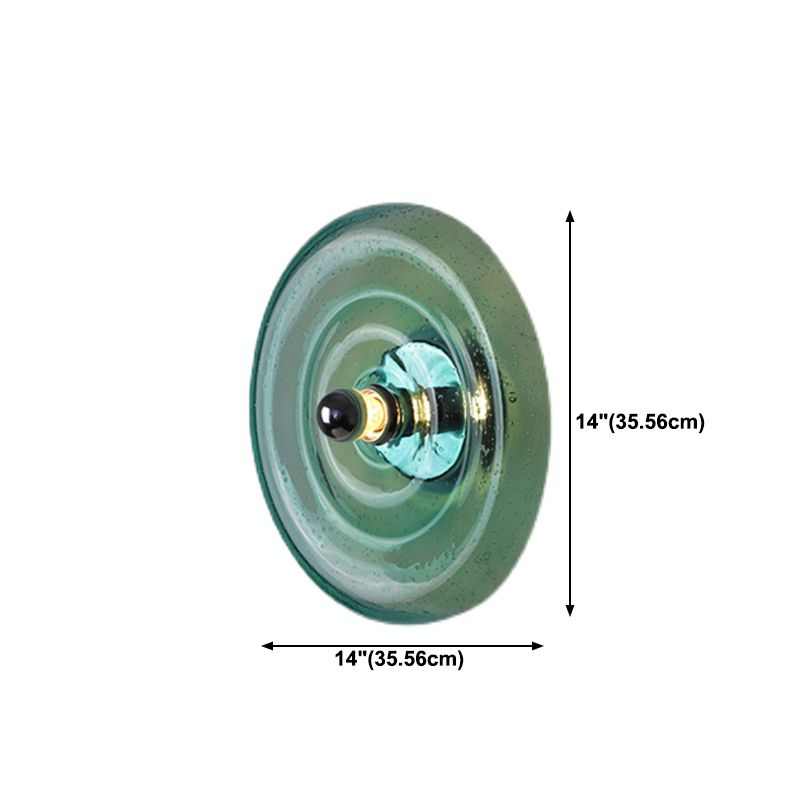 Luminaires de type appicing rond en verre de style moderne 1 lampe de montage mural lumineux