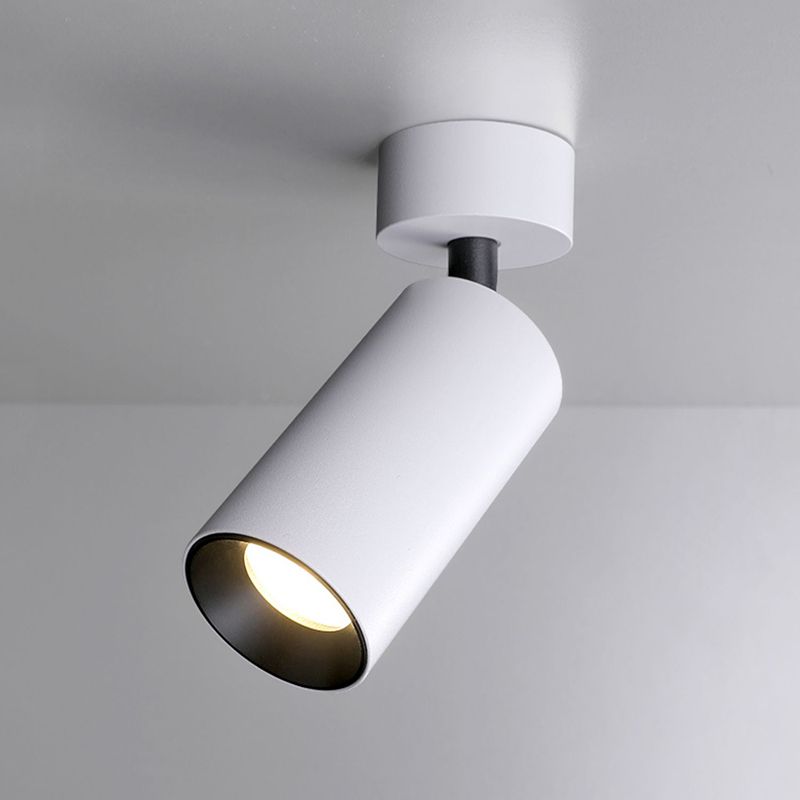 Cylinder Ceiling Light Fixture Contemporary LED Flush Mount for Living Room