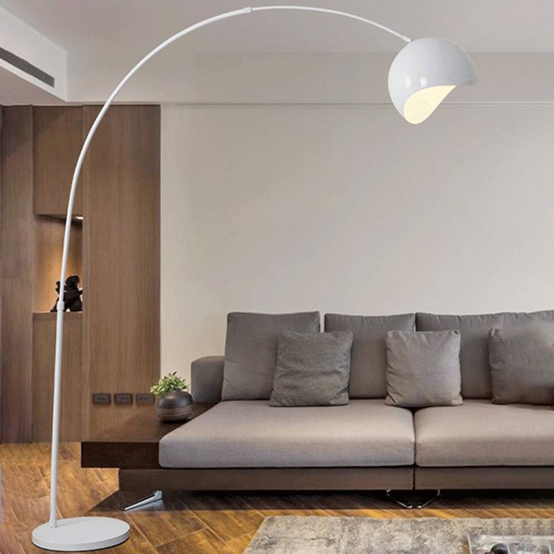 Angelrute stehend Bodenlicht Macaron Metall 1-Köpfen Wohnzimmerstocklampe mit Wellenformkantschatten