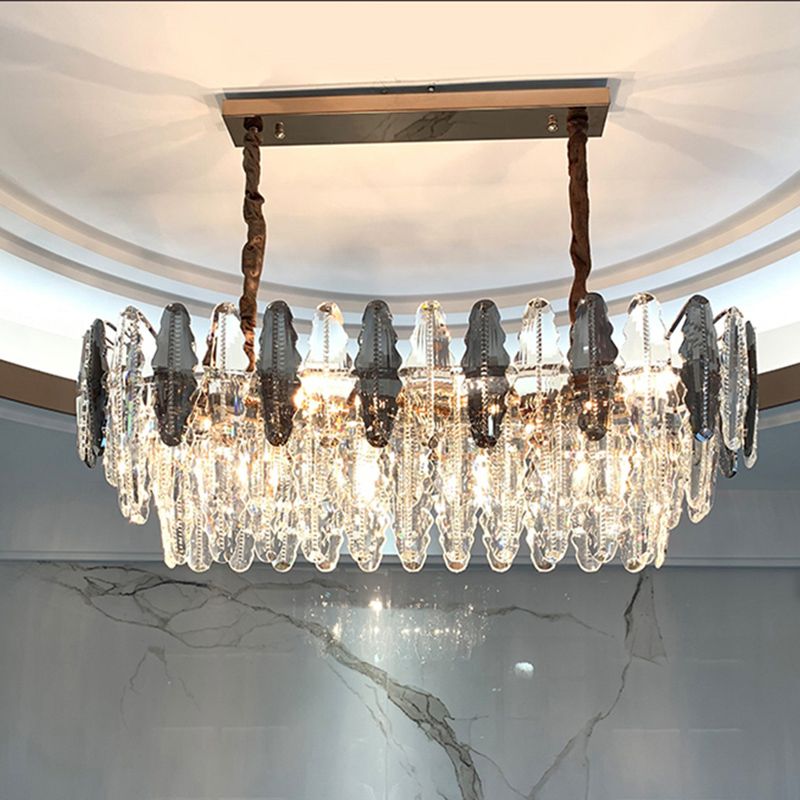 Linear Isola Lucizia a ciondolo Linea Linea Lighting Hanging Island Lights in grigio