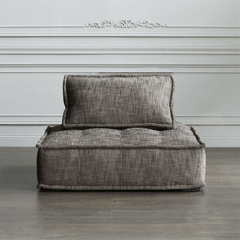 Contemporary Pillows Standard Armless Linen Stationary Seating