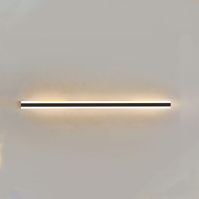 Black LED Wall Lamp in Modern Minimalist Acrylic Linear Wall Light