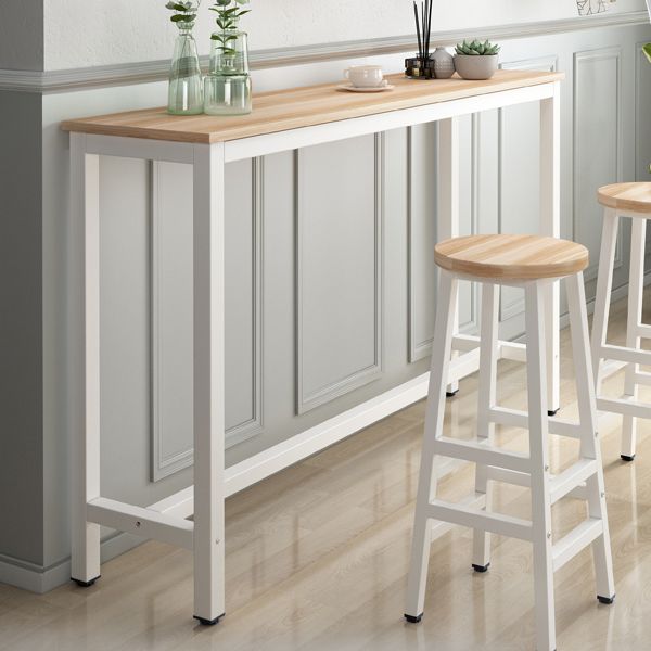 Industrial Rectangle Bar Table Set 1/2/3 Pieces Wood Counter Table for Indoor