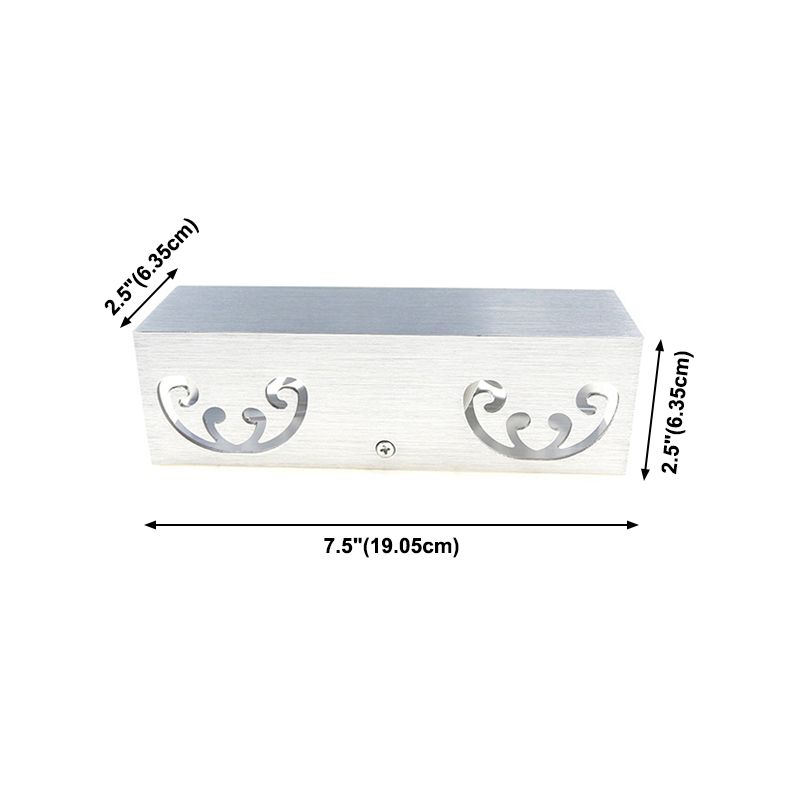 Contemporáneo de lámpara rectangular lámpara de metal 2 luces LED MALED MALED