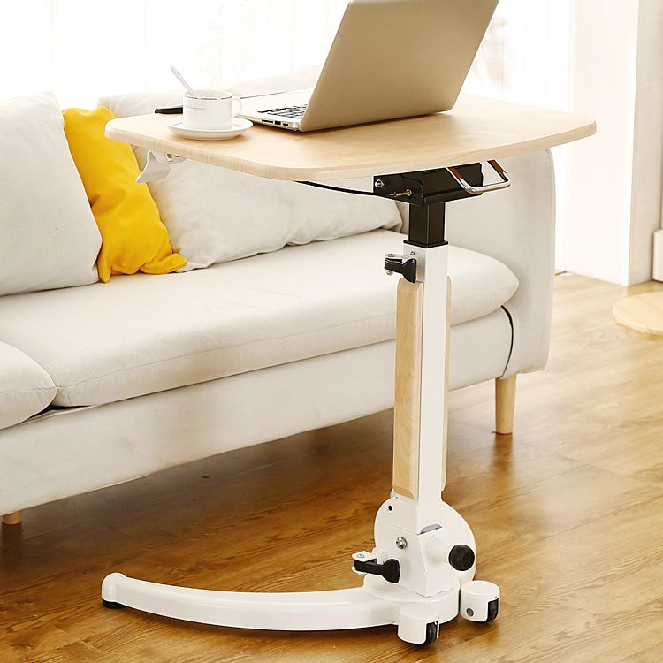 Contemporary Wooden Study Desk Multifunctional Lifting Desk with Metal Base