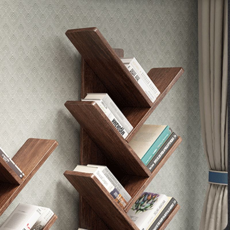 Wooden Standard Bookshelf Scandinavian Open Back Bookcase with Shelves