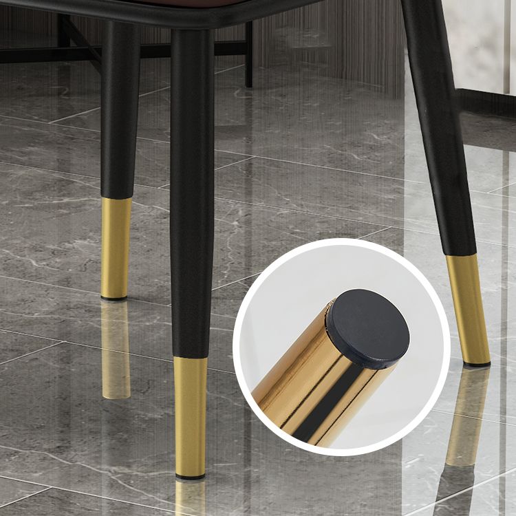 Scandinavian Style Metal Dining Chair Dining Room Parsons Armless Chair