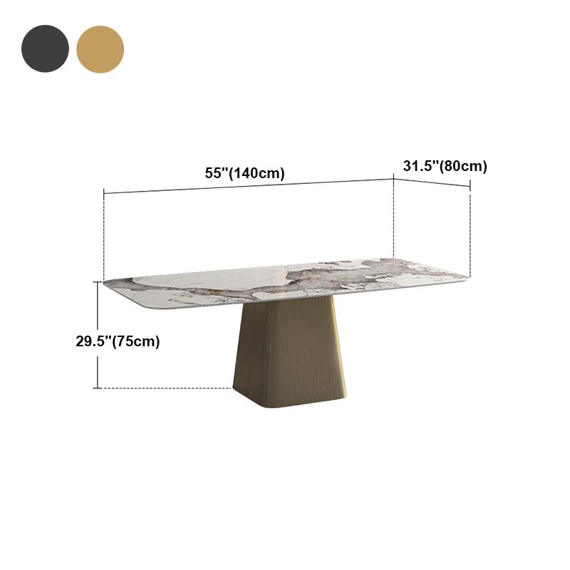 Nordic 1/4/7 Pieces Dining Set Sintered Stone Dining Table with Leather Chairs