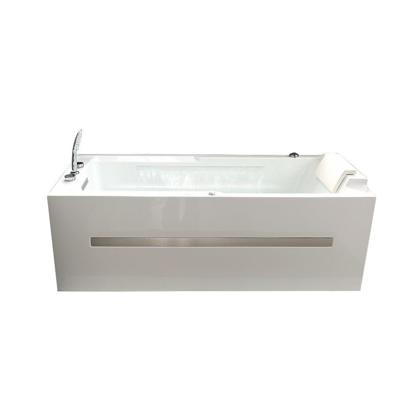 Soaking Rectangular Bathtub Modern Bathroom with Faucet Bath Tub