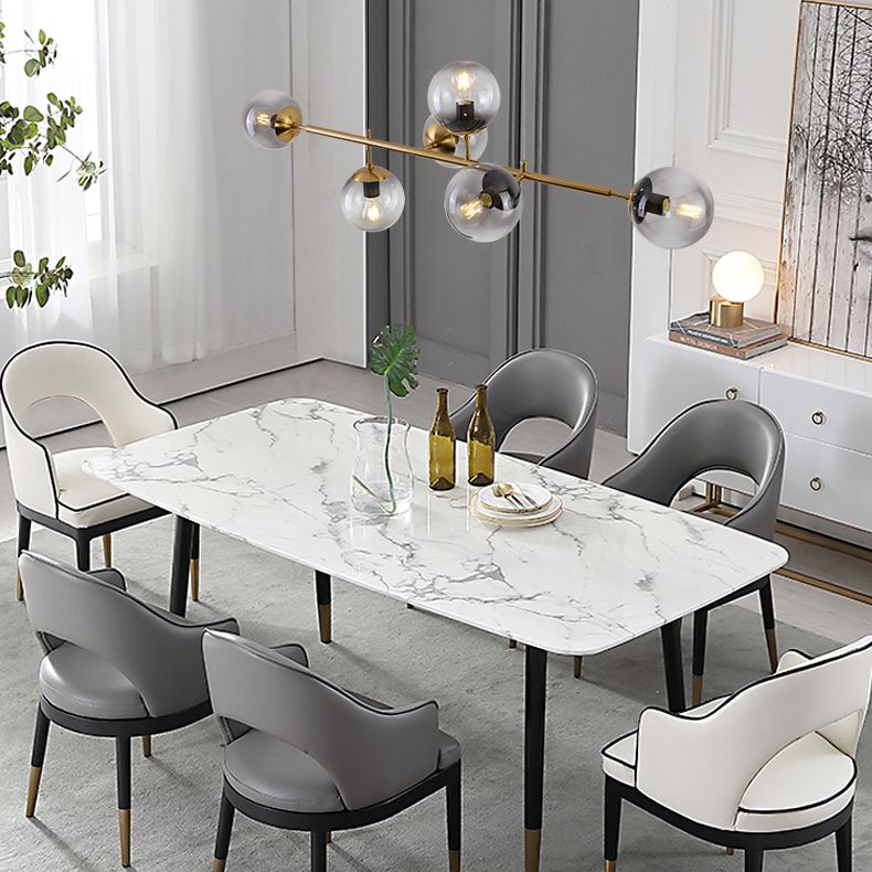 Orb Island Lighting Fixture Minimalistic Glass Island Ceiling Light for Dinning Room