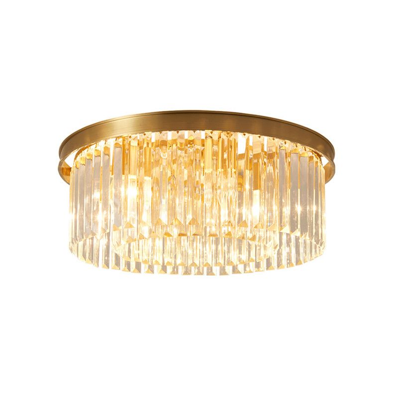 Modern Round Shape Flush Mount Light Fixtures Crystal Flush Mount Ceiling Light