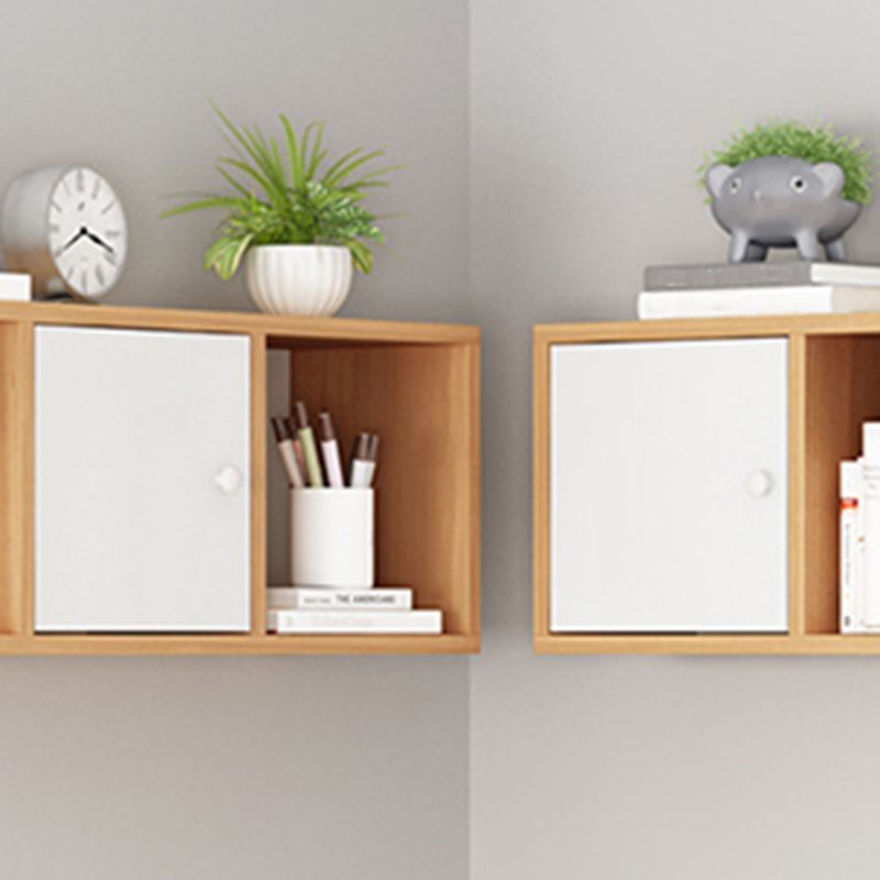 Engineered Wood Scandinavian Bookcase Floating Closed Back Bookshelf