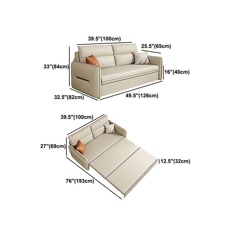 Faux Leather Stain Resistant Sofa Bed Contemporary Bed Sofa Couch