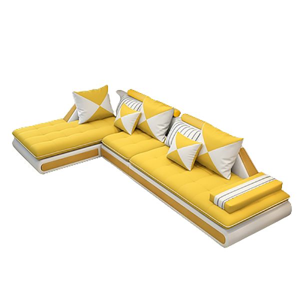 129.13 Inches Long Velvet Sectional Modern Sectional for Living Room