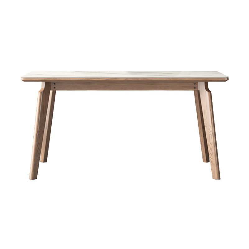 Rectangle Solid Wood Legs Table Contemporary Stone Dining Table for Dining Room