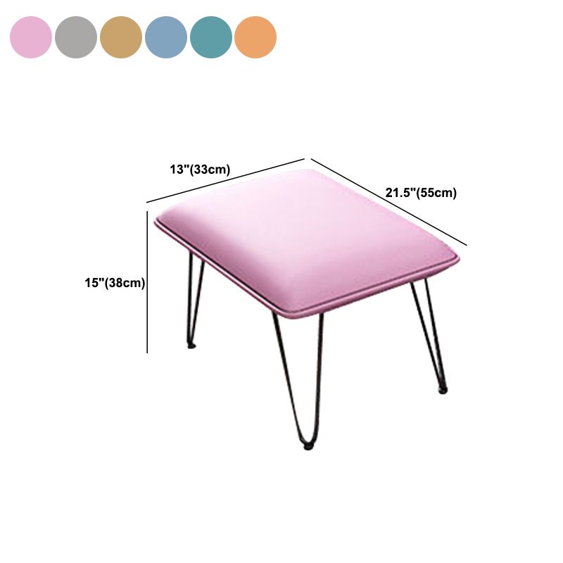 Contemporary Rocking Chair Solid Color Faux Leather Indoor Rocker Chair with Cushions