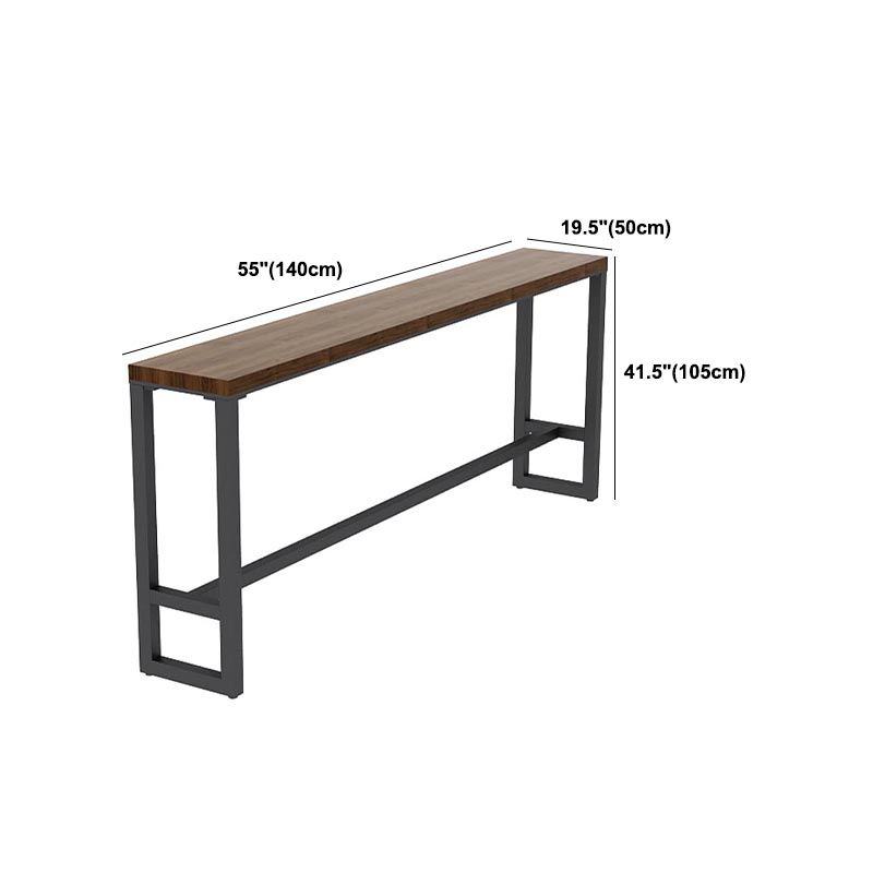 Industrial Solid Wood Bar Table Set 1/2/3/7 Pieces Counter Table with Upholstered Stools