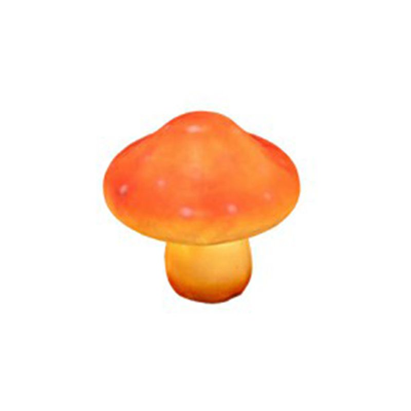 Resin Mushroom Shaped Lawn Light Art Deco Orange LED Ground Light for Villa Patio