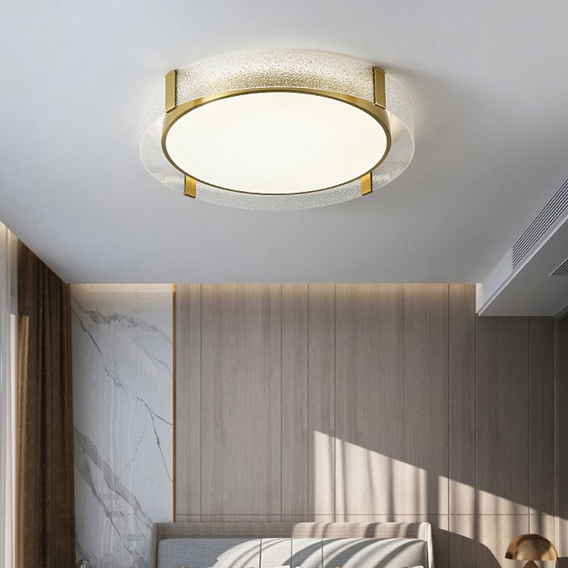 Ronde Flush Light Fixtures Glas Traditionele Flush Mount Plafond Light Fixture