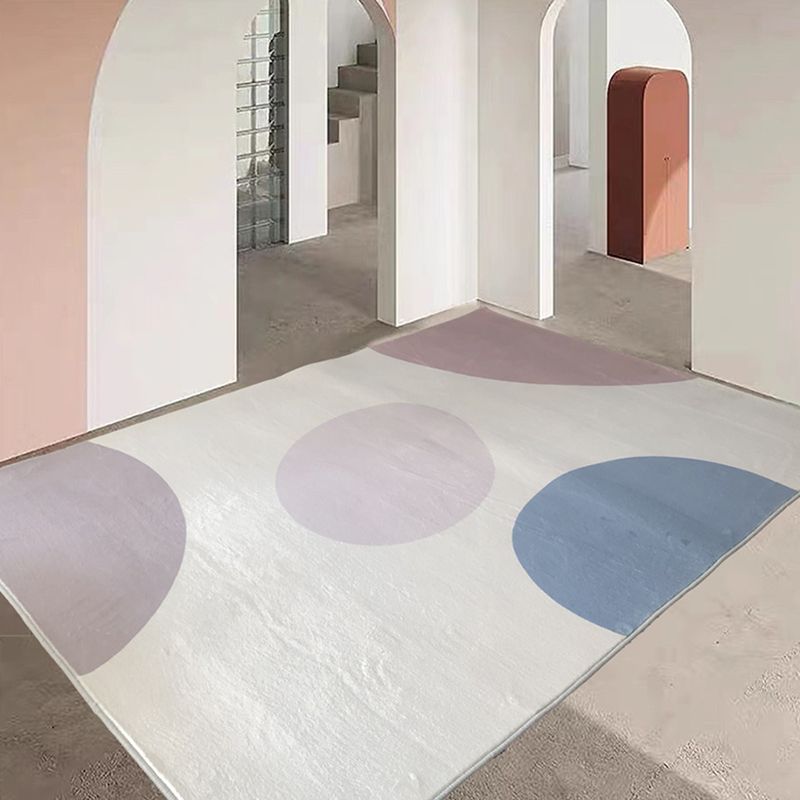 Brauner zeitgenössischer Teppich Polyester Farbe Klumpen Teppich nicht rutscher Backing Teppich für Wohnkultur