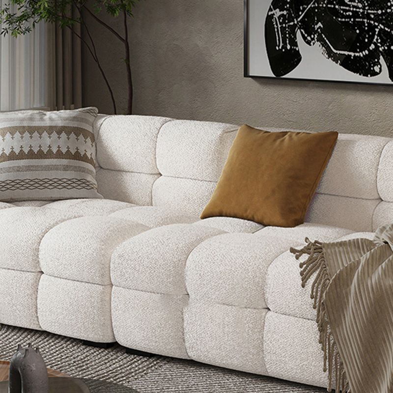 Contemporary Biscuit Back Sofa Tuxedo Arm Loveseat for Living Room