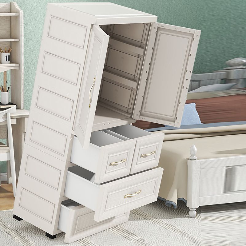 Modern Chest Scandinavian Nursery Dresser Plastic Kids Nightstand , 14.04 Inch Width