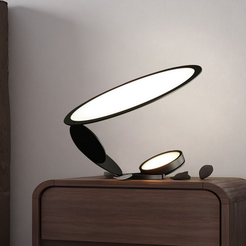 Éclair de travail circulaire noir moderniste LED Metal Reading Livre Light for Living Room