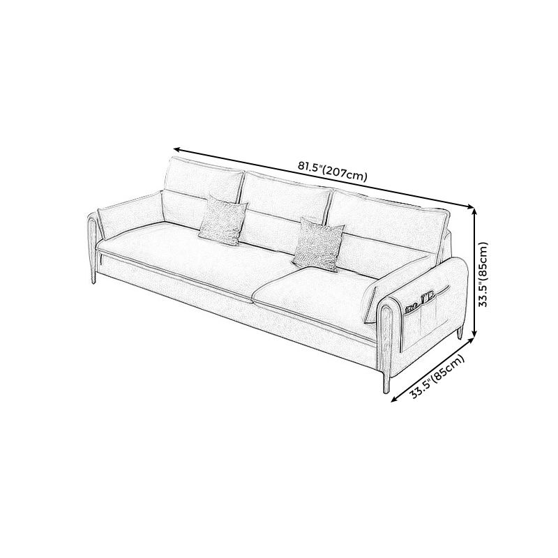 Stationary Living Room Pillow Top Arm Standard Cushions Contemporary Sofa