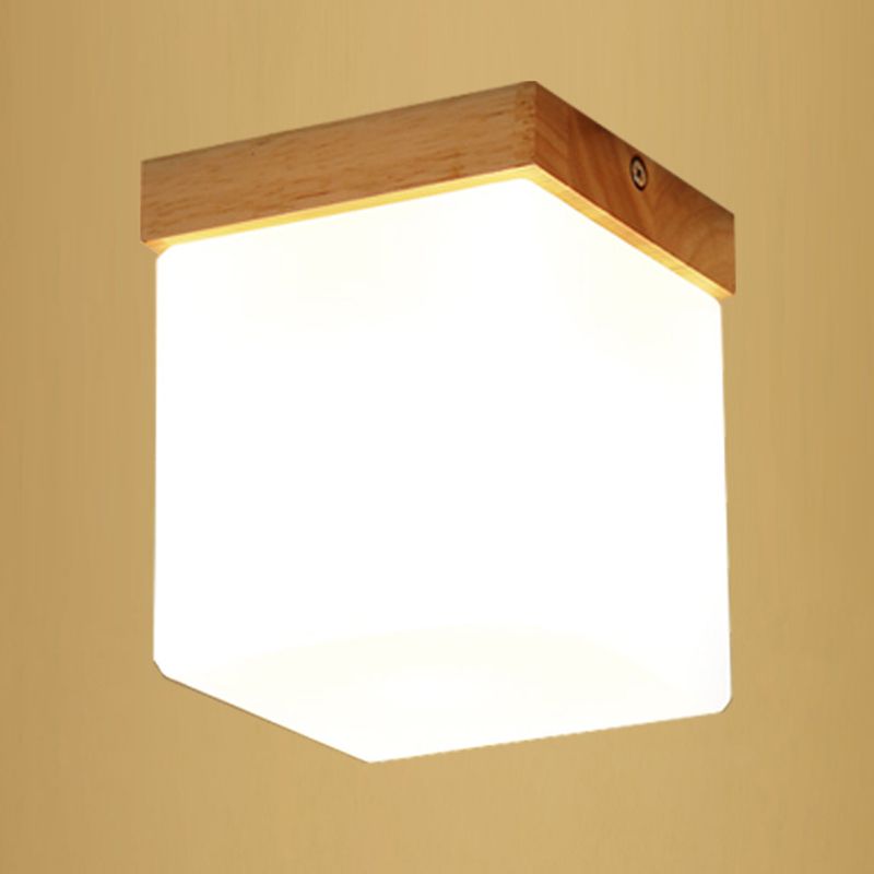 Semi-Flush-Chandelier-Ultra-intensive 1 helle weiße Glasdeckleuchten für den Flur