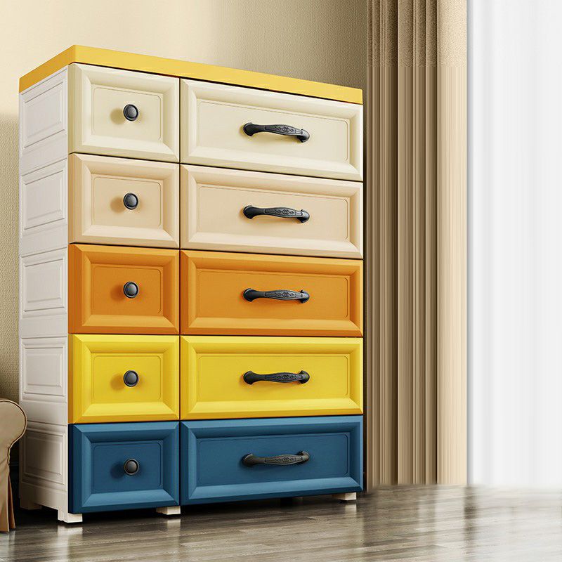 Modern Non-Hanging Armoire with Legs Plastic Storage Cabinet