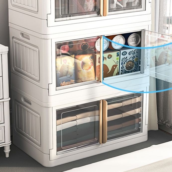 Hinged Storage Cabinet Contemporary Plastic Wardrobe Armoire