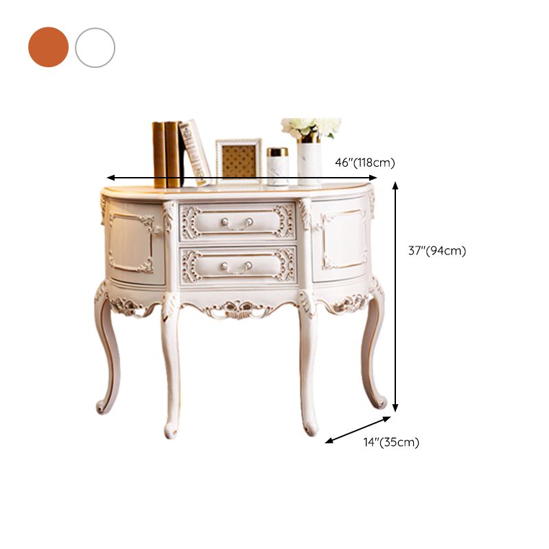 Victoria Oak Console Table Free Form Console Accent Table for Hall