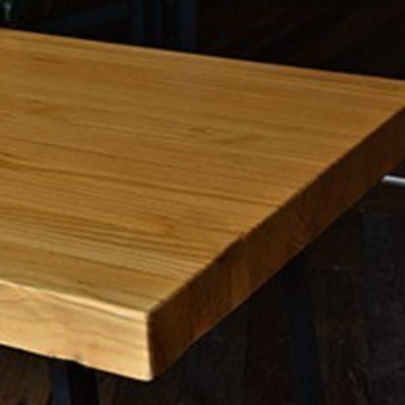 Natural Finish Solid Wood Dining Set 1/2/5 Pcs Industrial Dinette Table Set for Home